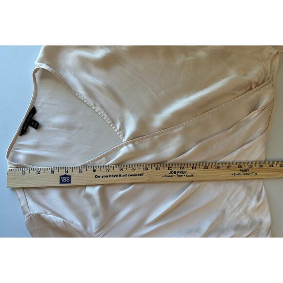 Banana Republic Cream Surplice V-Neck Blouse Long Sleeve Party Going Out XS - Picture 7 of 9